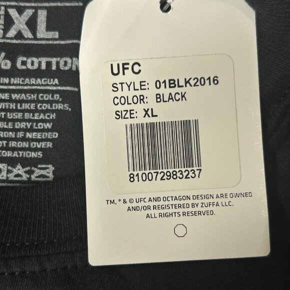 UFC UIsrael Adesanya Tee‎ Mens XL Black Auckland New Zealand Fight Pride NEW - Picture 7 of 8